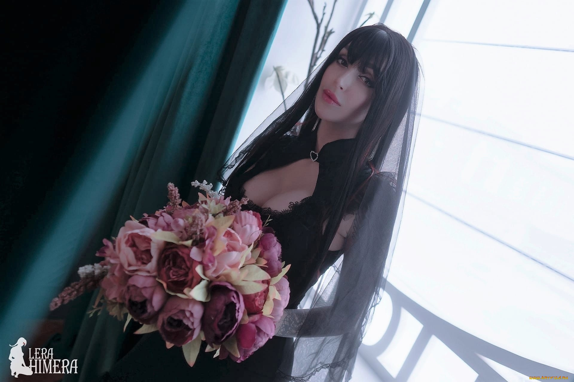 девушки, valery, himera, , lera, himera, образ, наряд, букет, окно