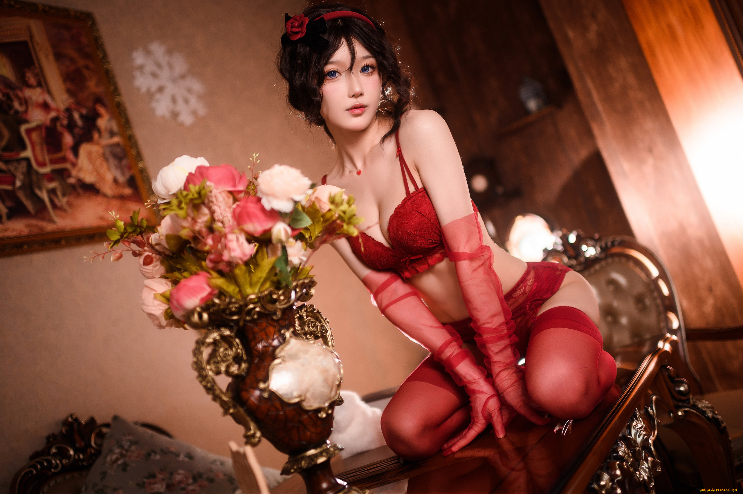 feng, yakazeki, девушки, девушка, женщина, брюнетка, темноволосая, сексуальная, модель, звезда, позирует, разная, обувь, верхняя, стильная, одежда, нижнее, эротическое, бельё, трусы, лифчик, колготки, чулки, аксессуары, макияж, и, множество, элементов, на, фотографии