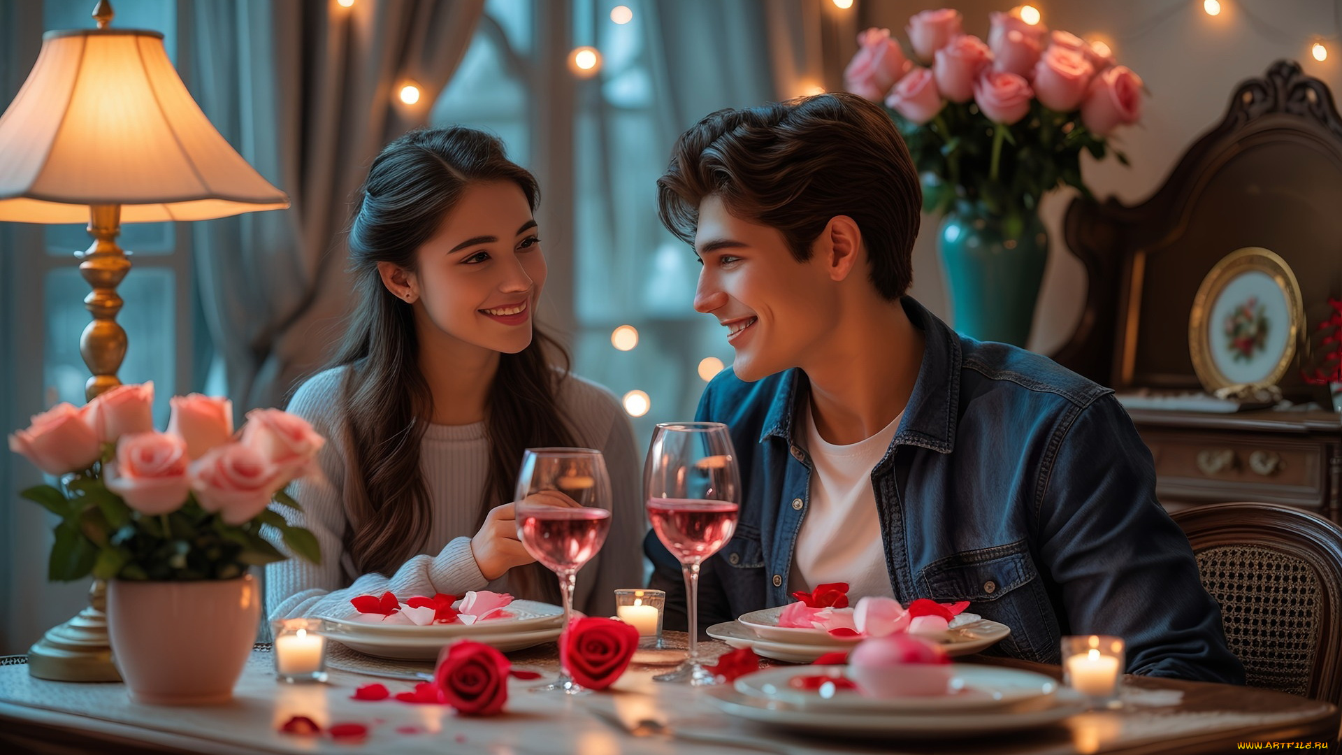 3д, графика, романтика, , romantics, влюбленные