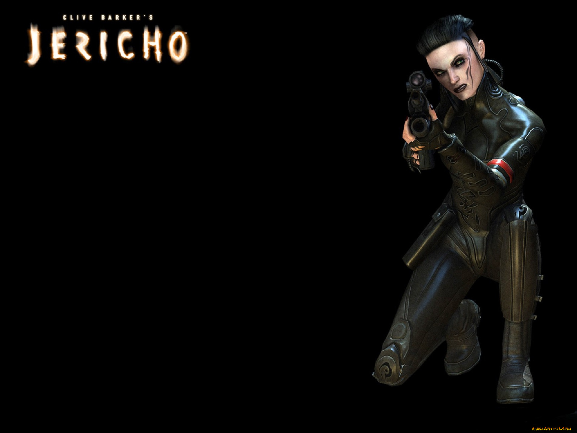 видео, игры, clive, barker`s, jericho, девушка, костюм, оружие