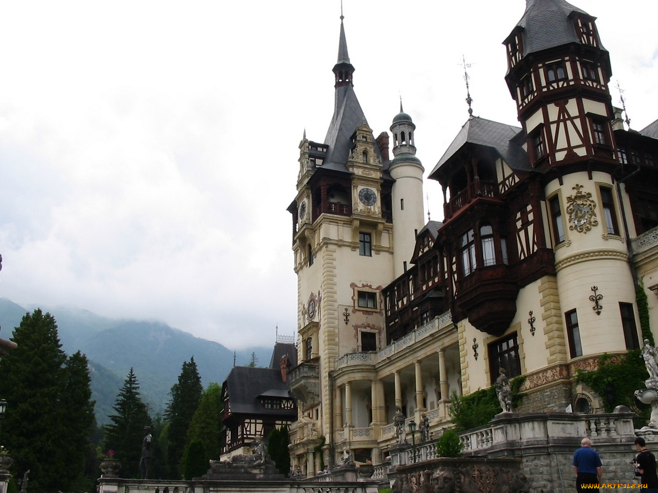 города, замок, пелеш, румыния