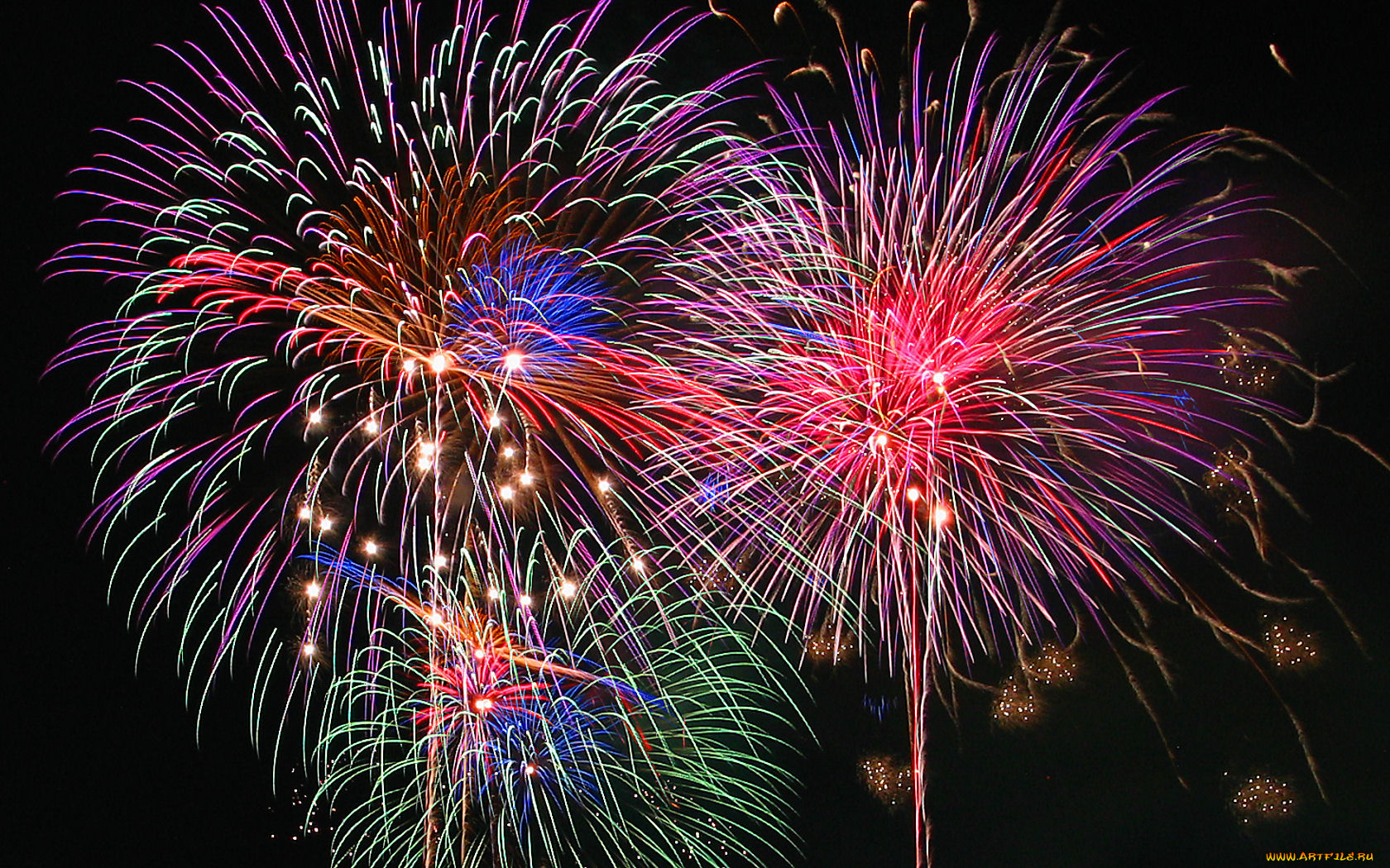 разное, салюты, фейерверки