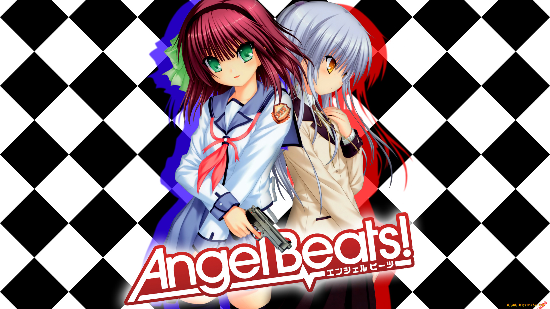аниме, angel, beats