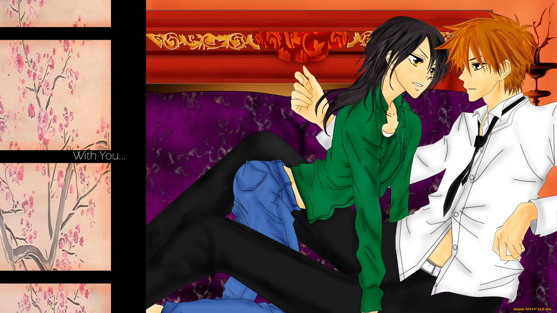 аниме, kaichou, wa, maid, sama