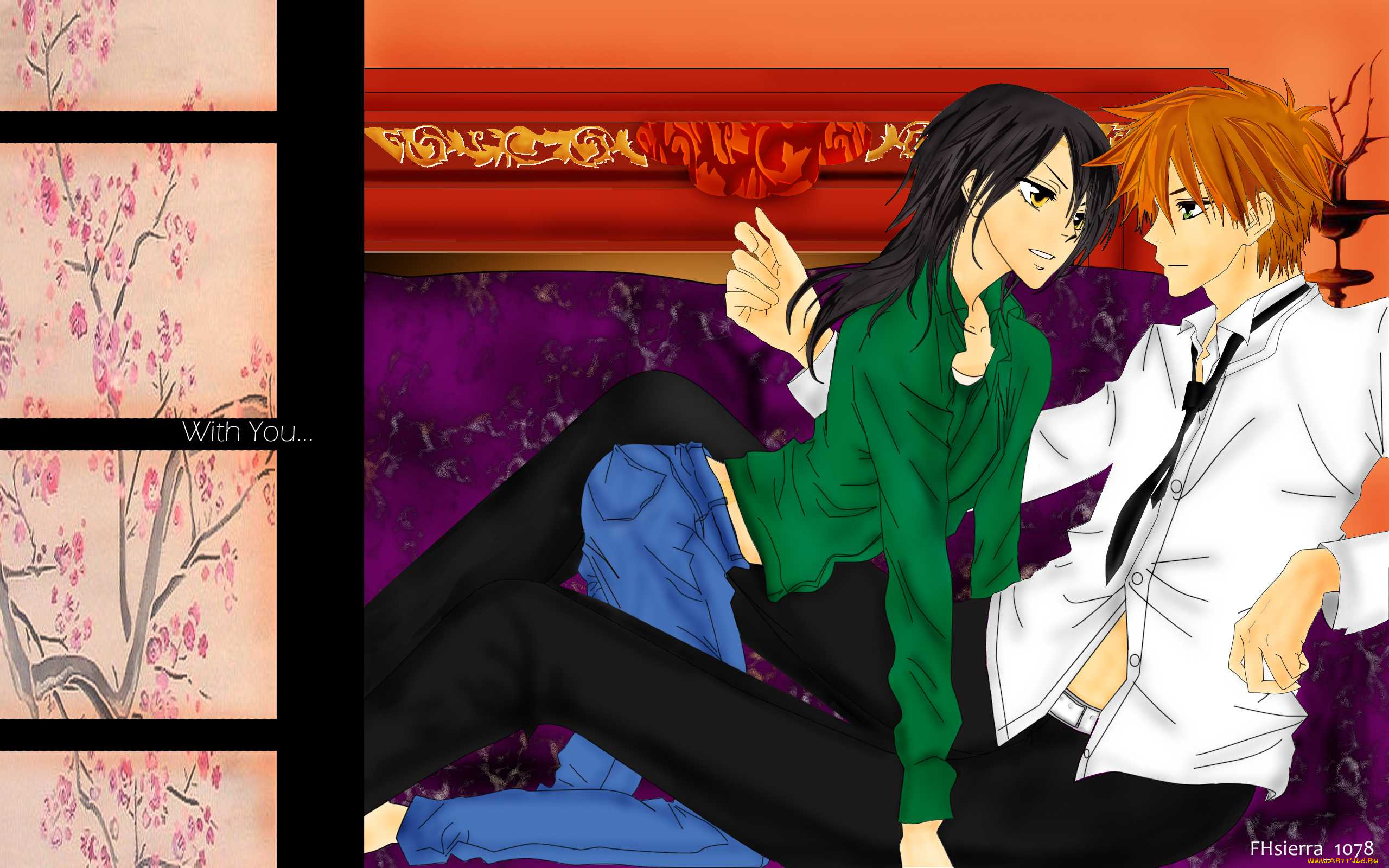 аниме, kaichou, wa, maid, sama