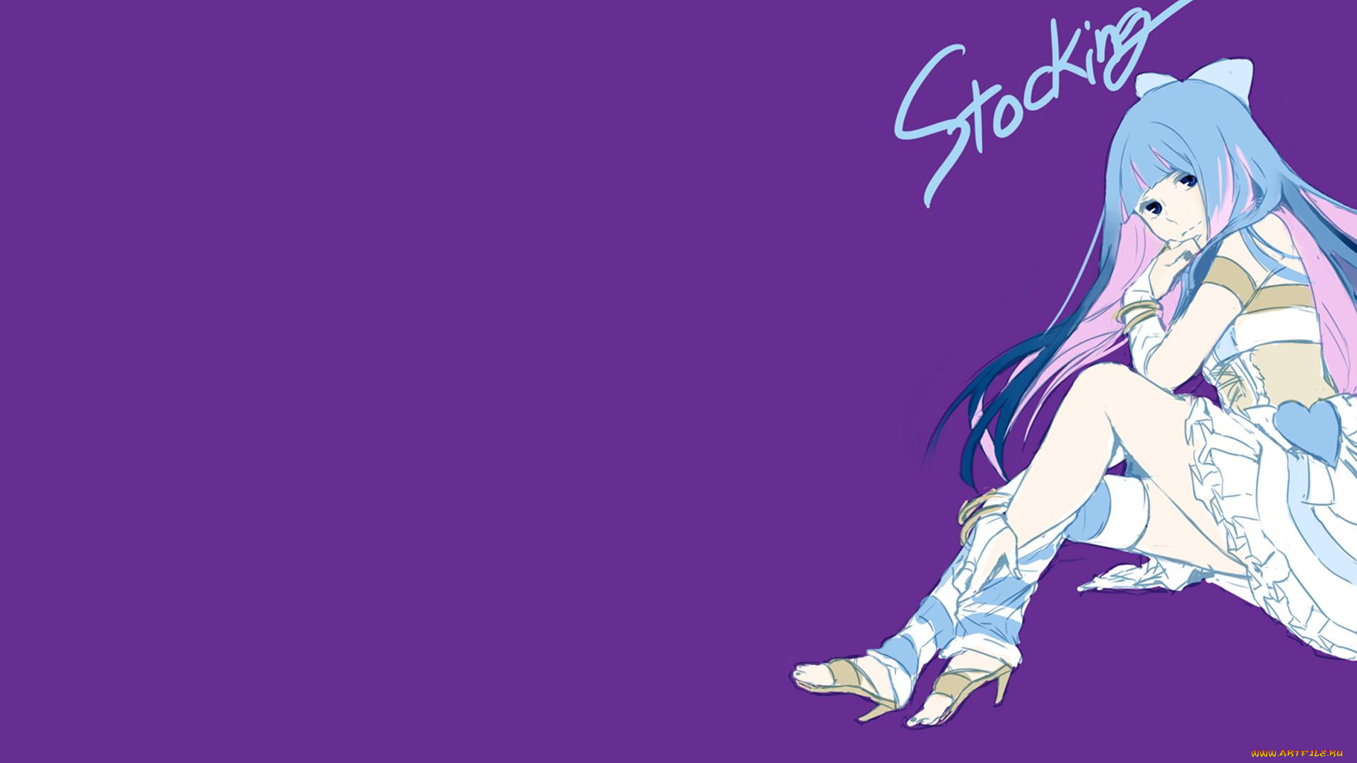 аниме, panty, stocking, with, garterbelt