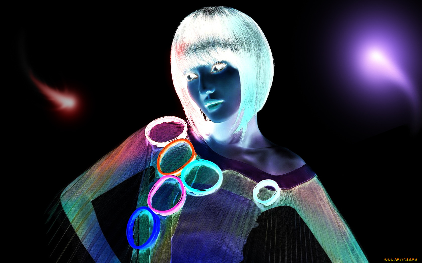 разное, компьютерный, дизайн, девушка