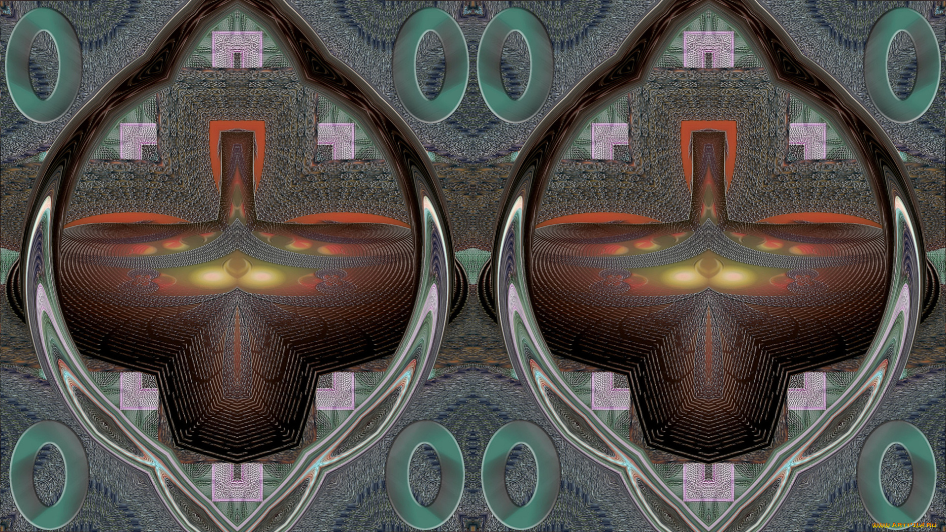 3д, графика, fractal, фракталы, узор, цвета, фон