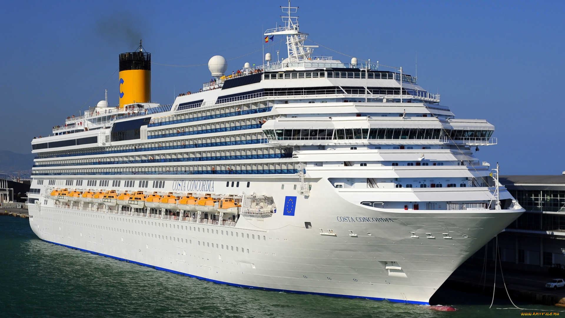 costa, concordia, корабли, лайнеры, порт, причал, лайнер