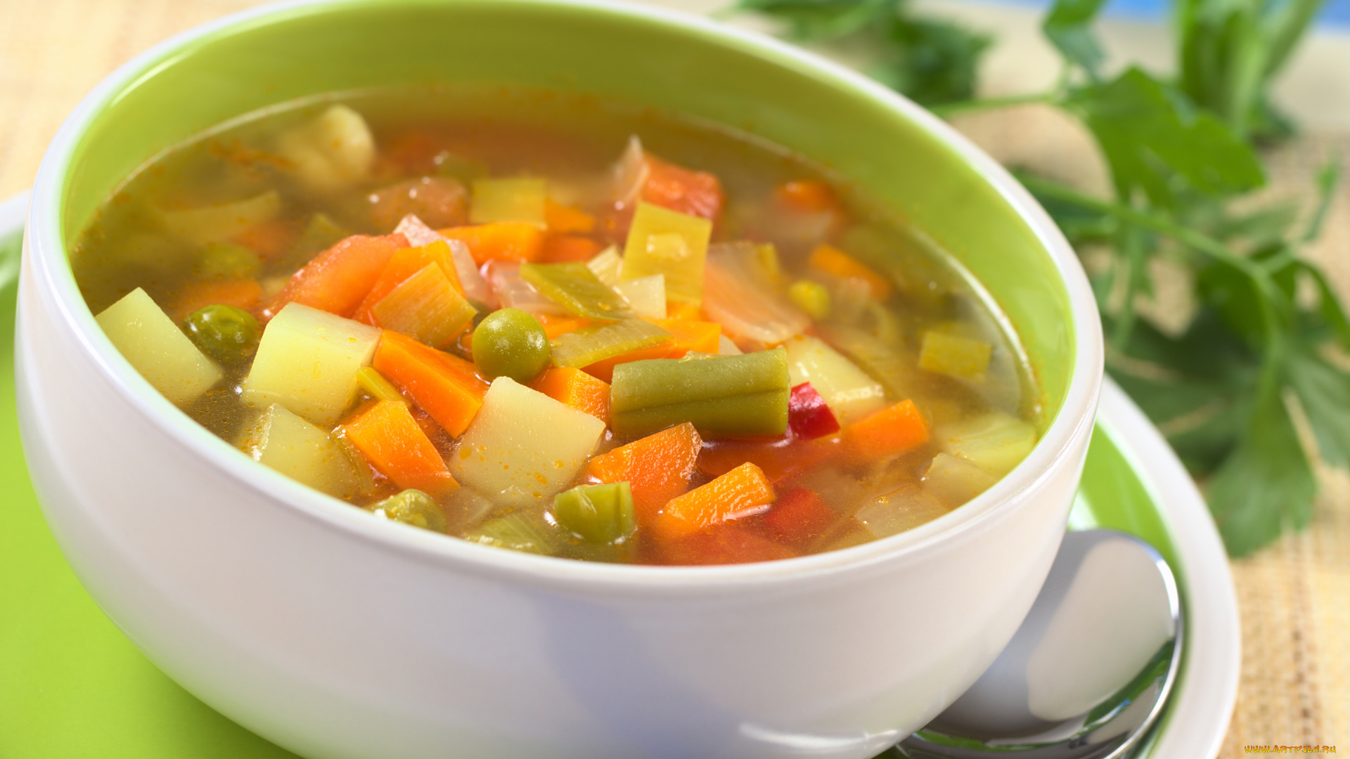еда, первые, блюда, овощной, суп