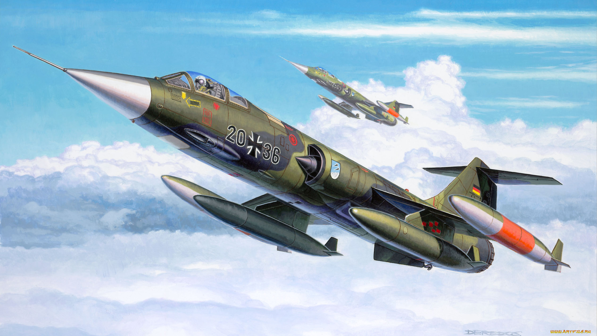 f104, starfighter, авиация, 3д, рисованые, graphic, истребитель, ввс, фрг