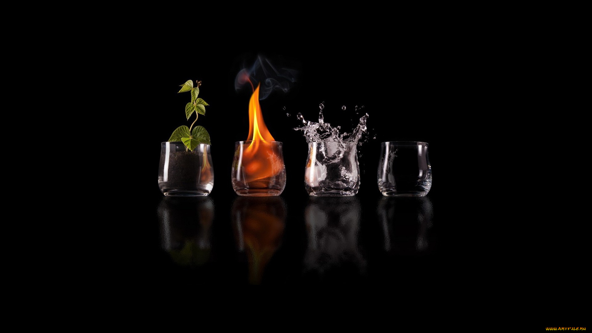 разное, компьютерный, дизайн, пламя, стаканы, брызги