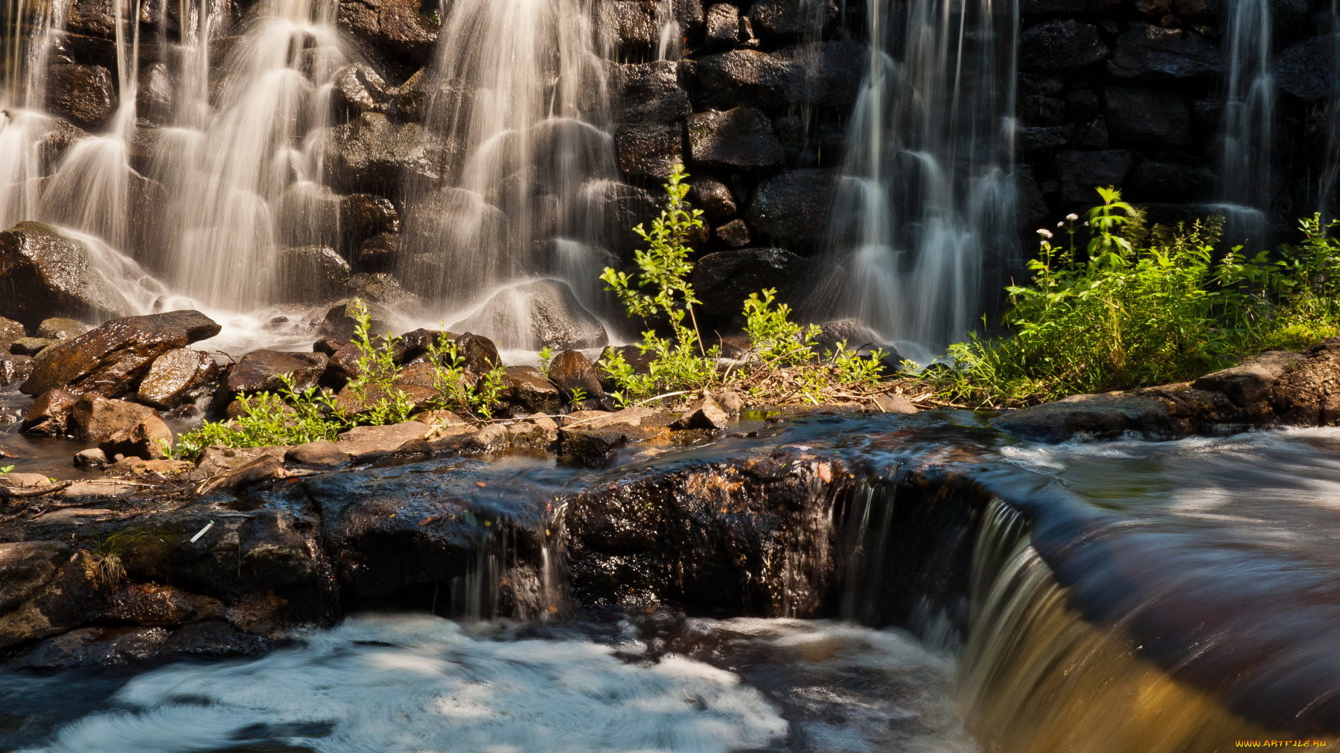 швеция, аngelholm, природа, водопады, водопад