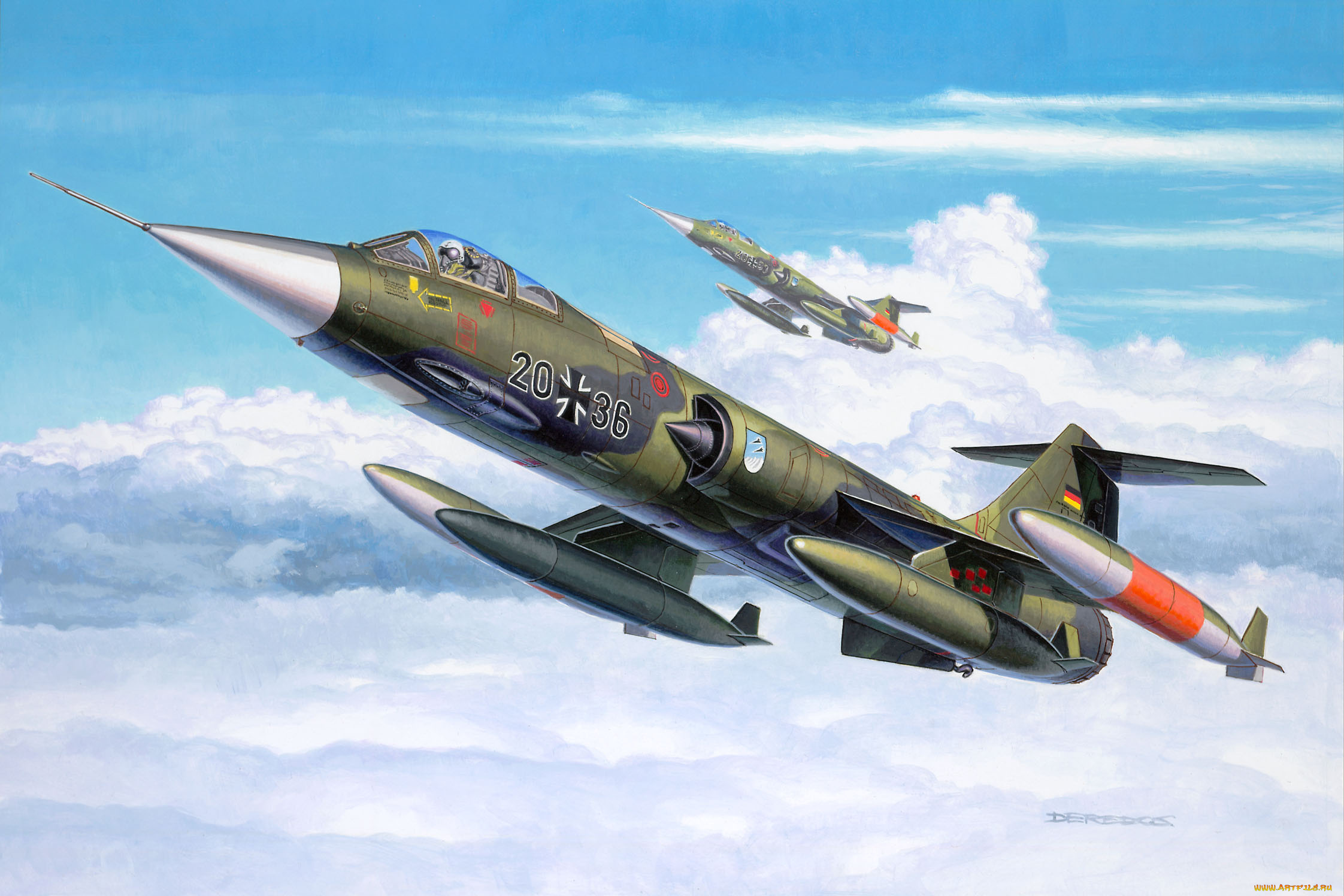 f104, starfighter, авиация, 3д, рисованые, graphic, истребитель, ввс, фрг