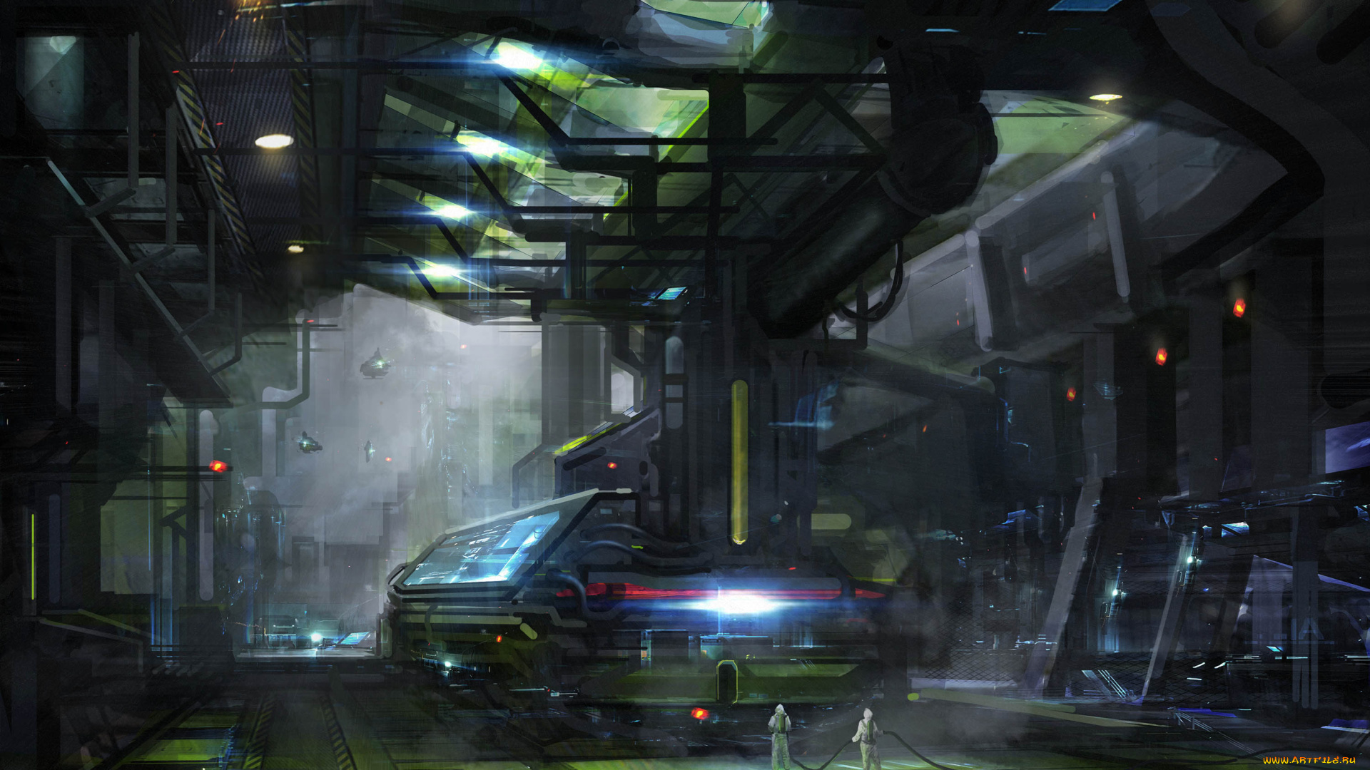 фэнтези, космические, корабли, звездолеты, станции, кабель