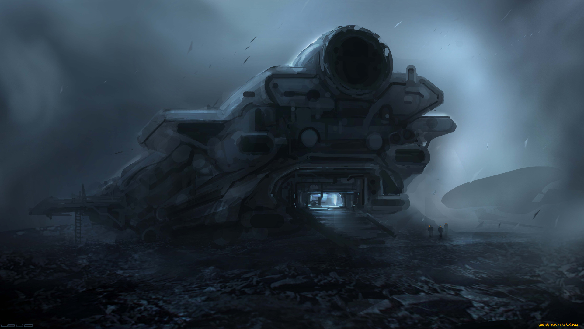 фэнтези, космические, корабли, звездолеты, станции, трап