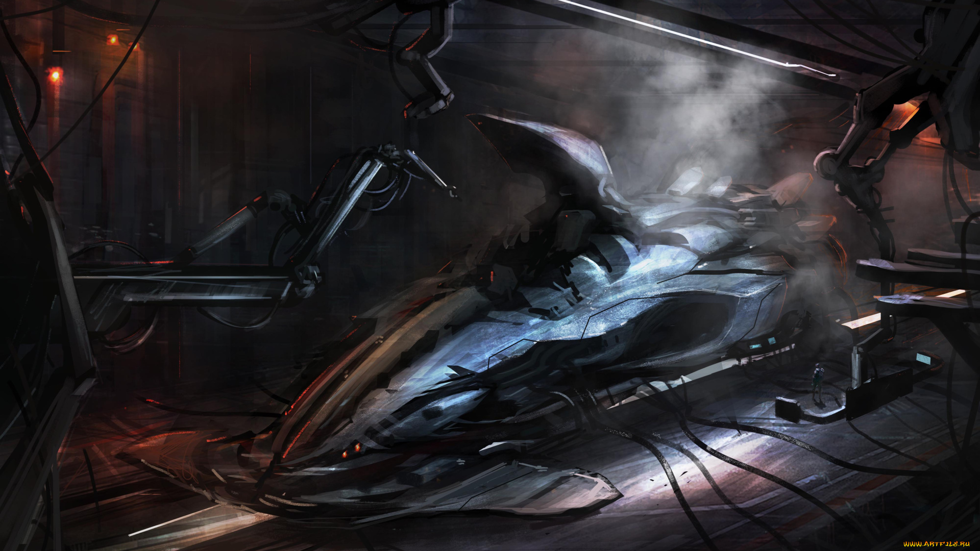 фэнтези, космические, корабли, звездолеты, станции, кабина