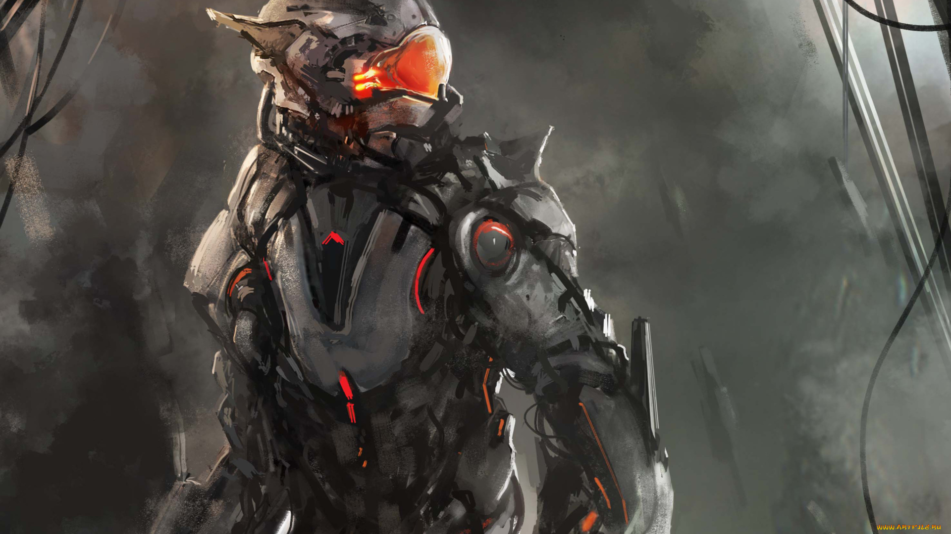 фэнтези, роботы, киборги, механизмы, глаз