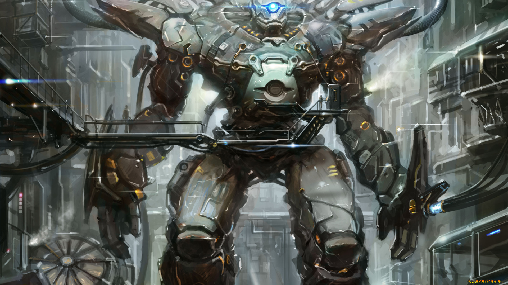 фэнтези, роботы, киборги, механизмы, глаз
