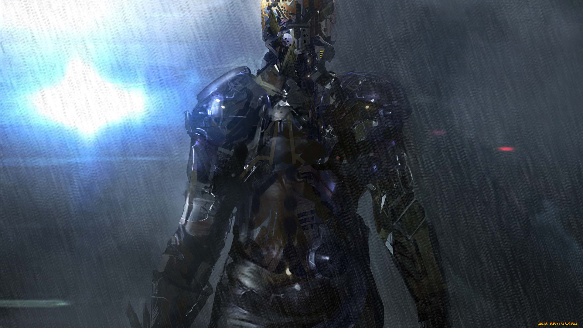 фэнтези, роботы, киборги, механизмы, свет