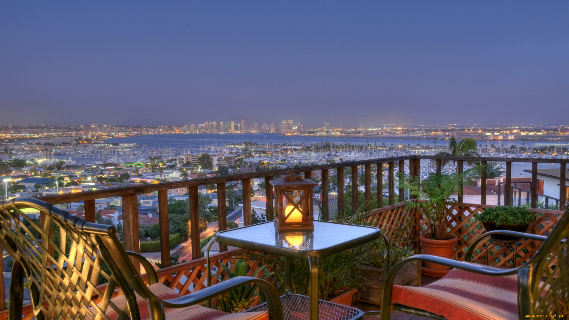 интерьер, веранды, террасы, балконы, балкон, столик, панорама