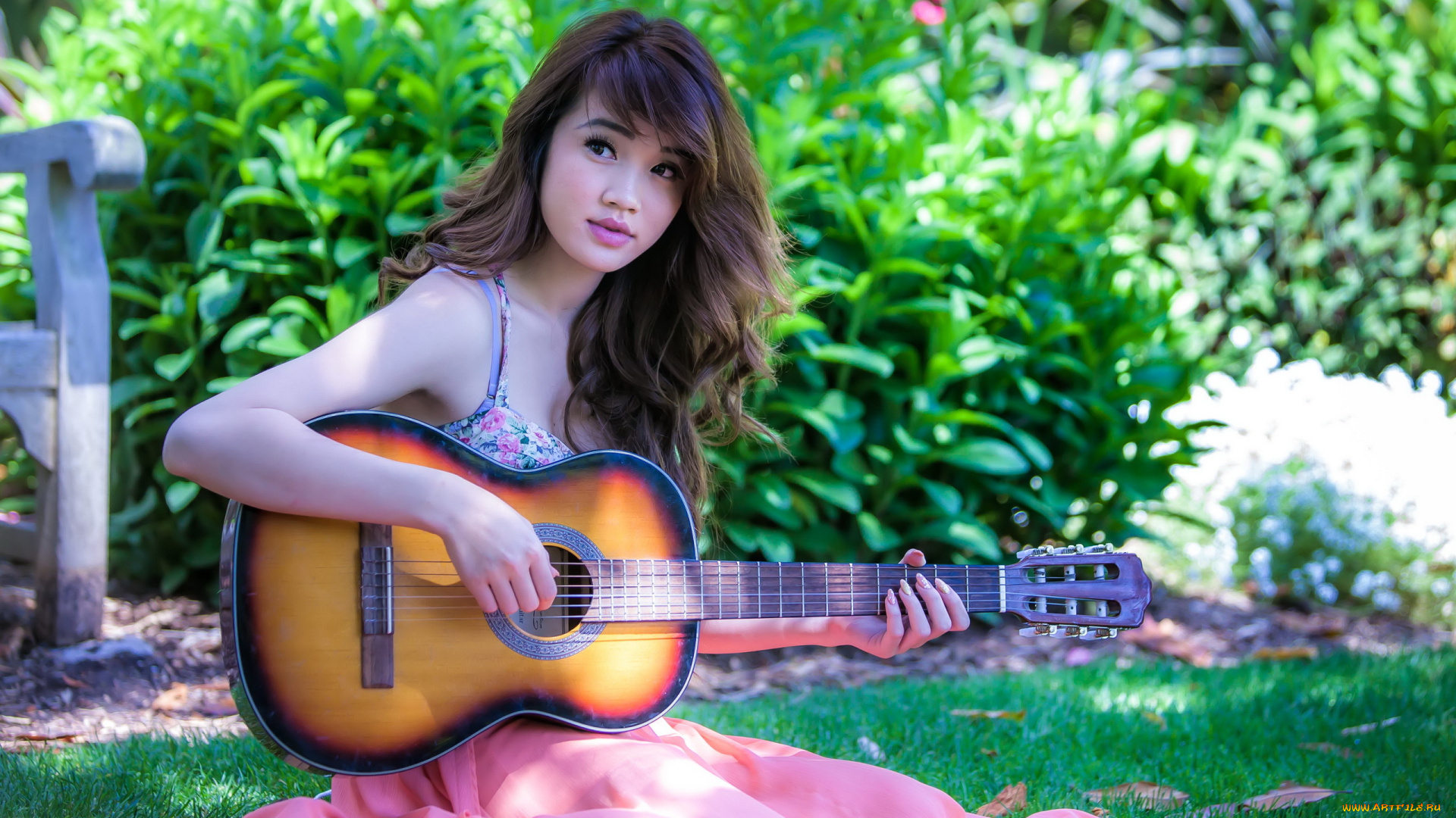 музыка, другое, девушка, гитара