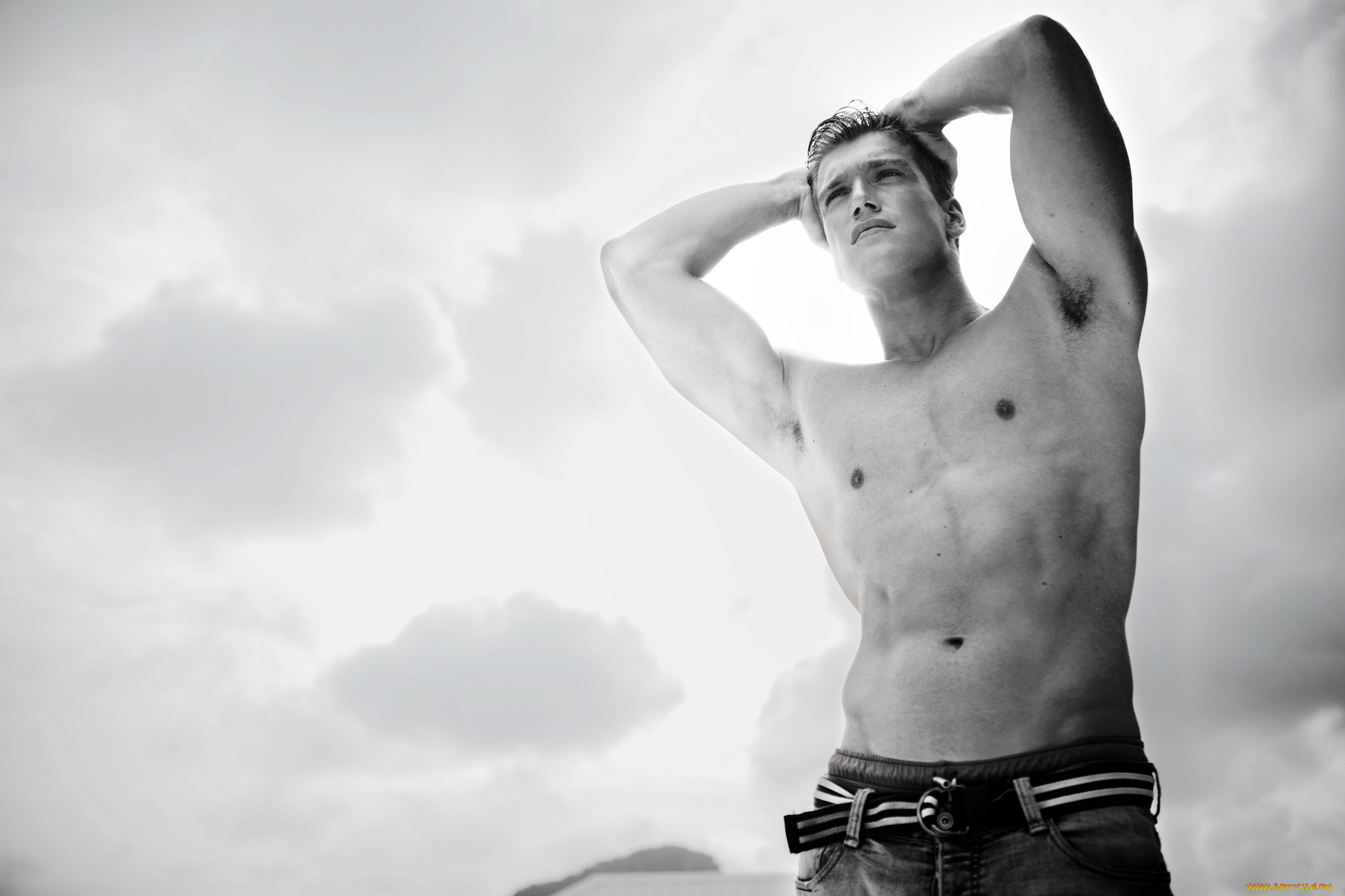 мужчины, unsort, торс, чёрно-белое