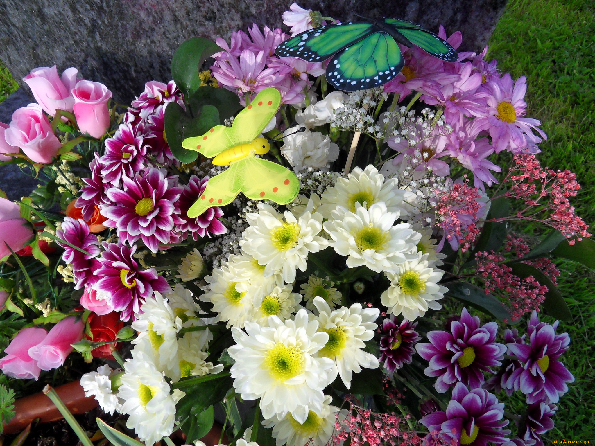 цветы, букеты, композиции, хризантемы, букет, розы