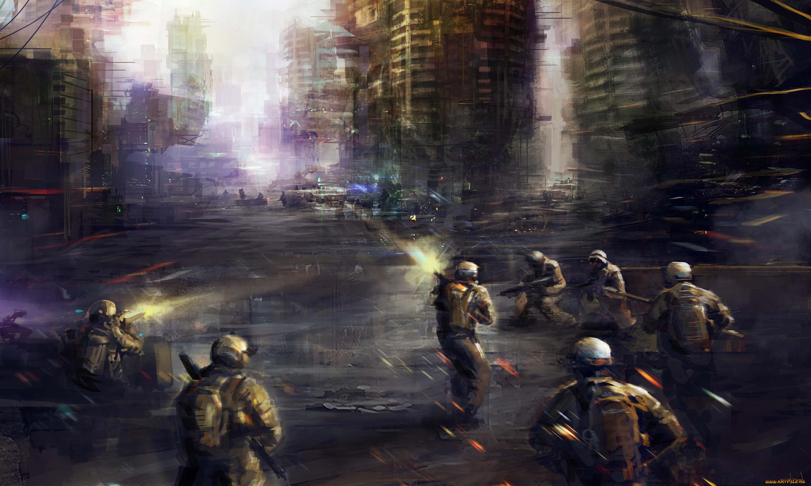 фэнтези, люди, сражение, солдаты