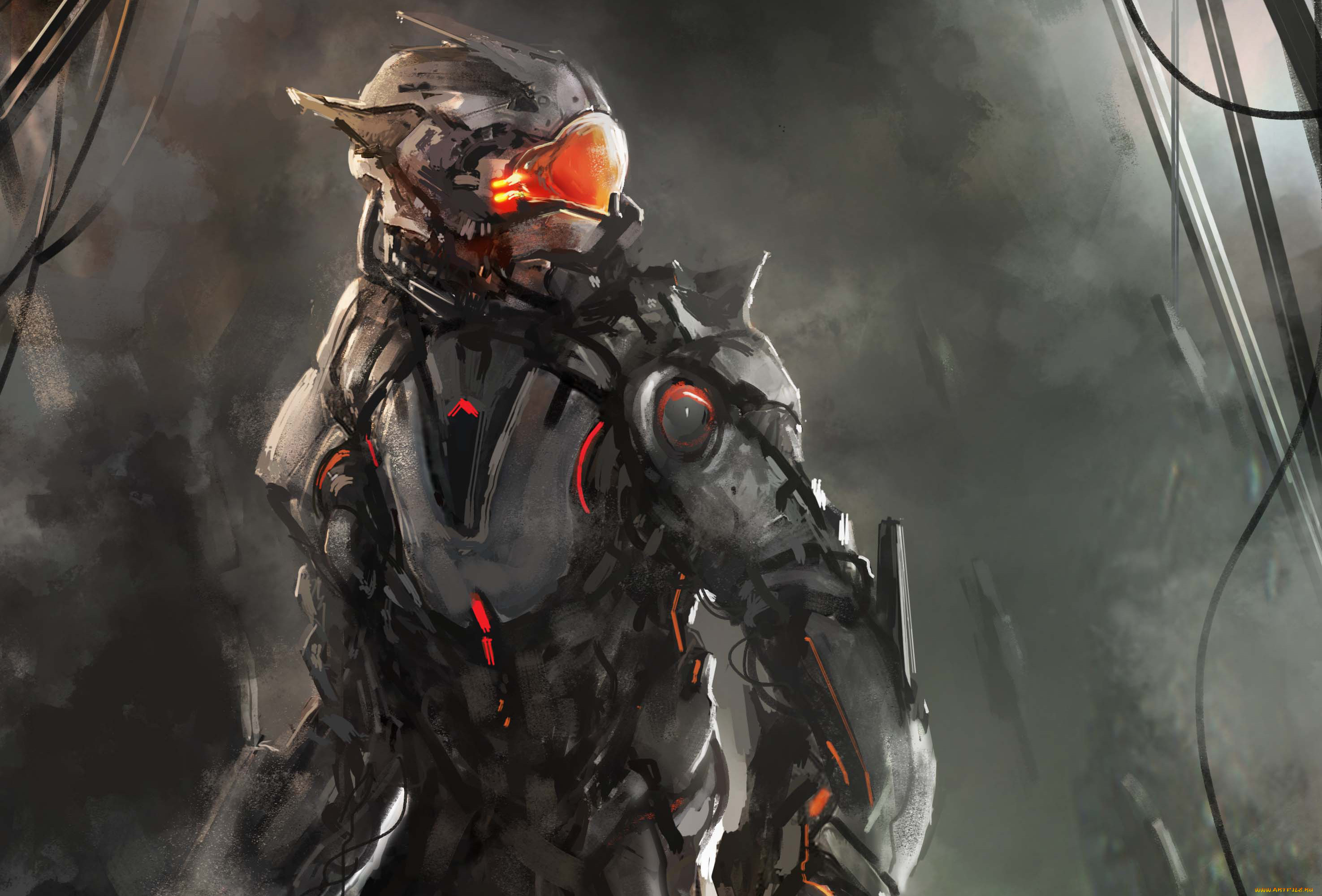 фэнтези, роботы, киборги, механизмы, глаз