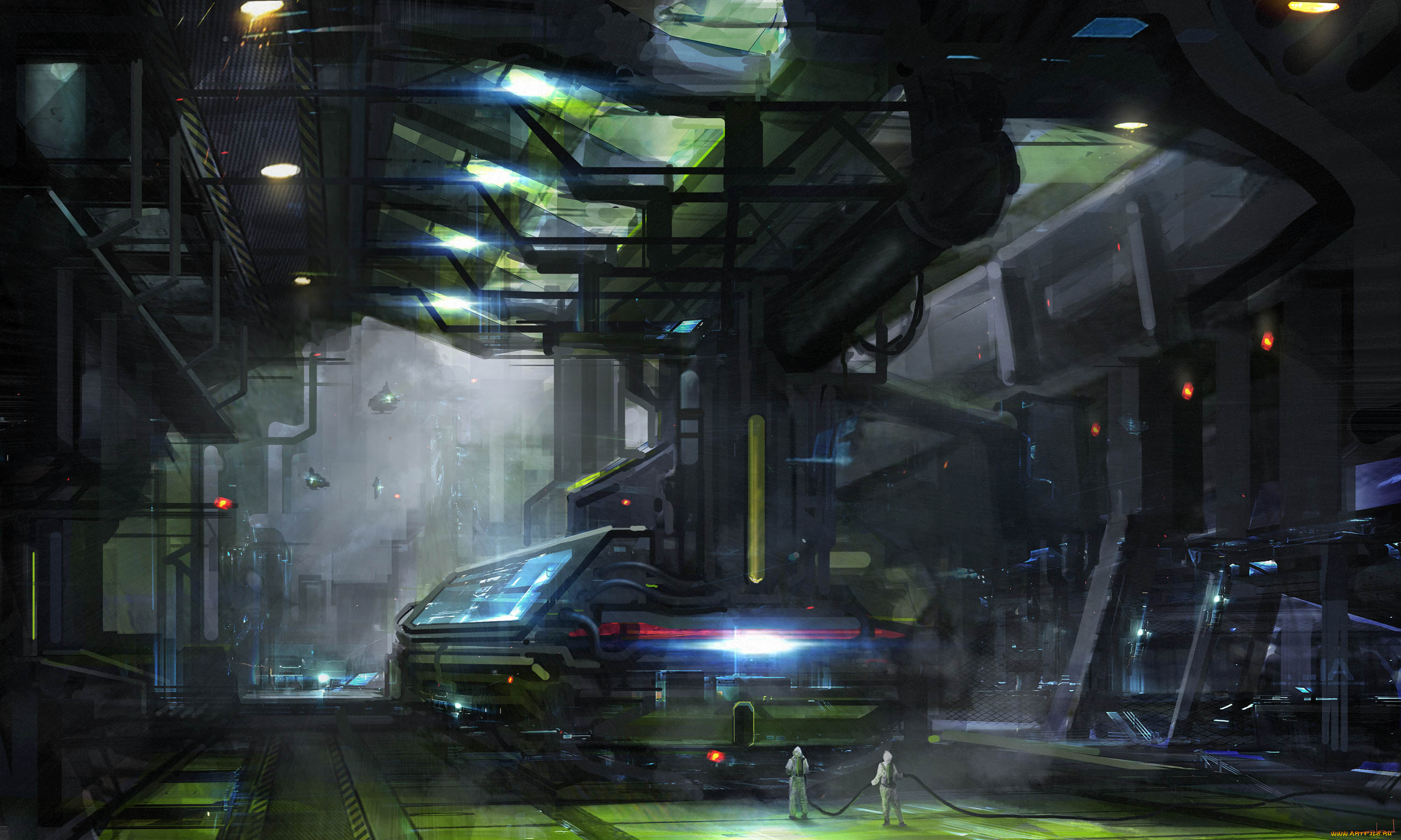 фэнтези, космические, корабли, звездолеты, станции, кабель