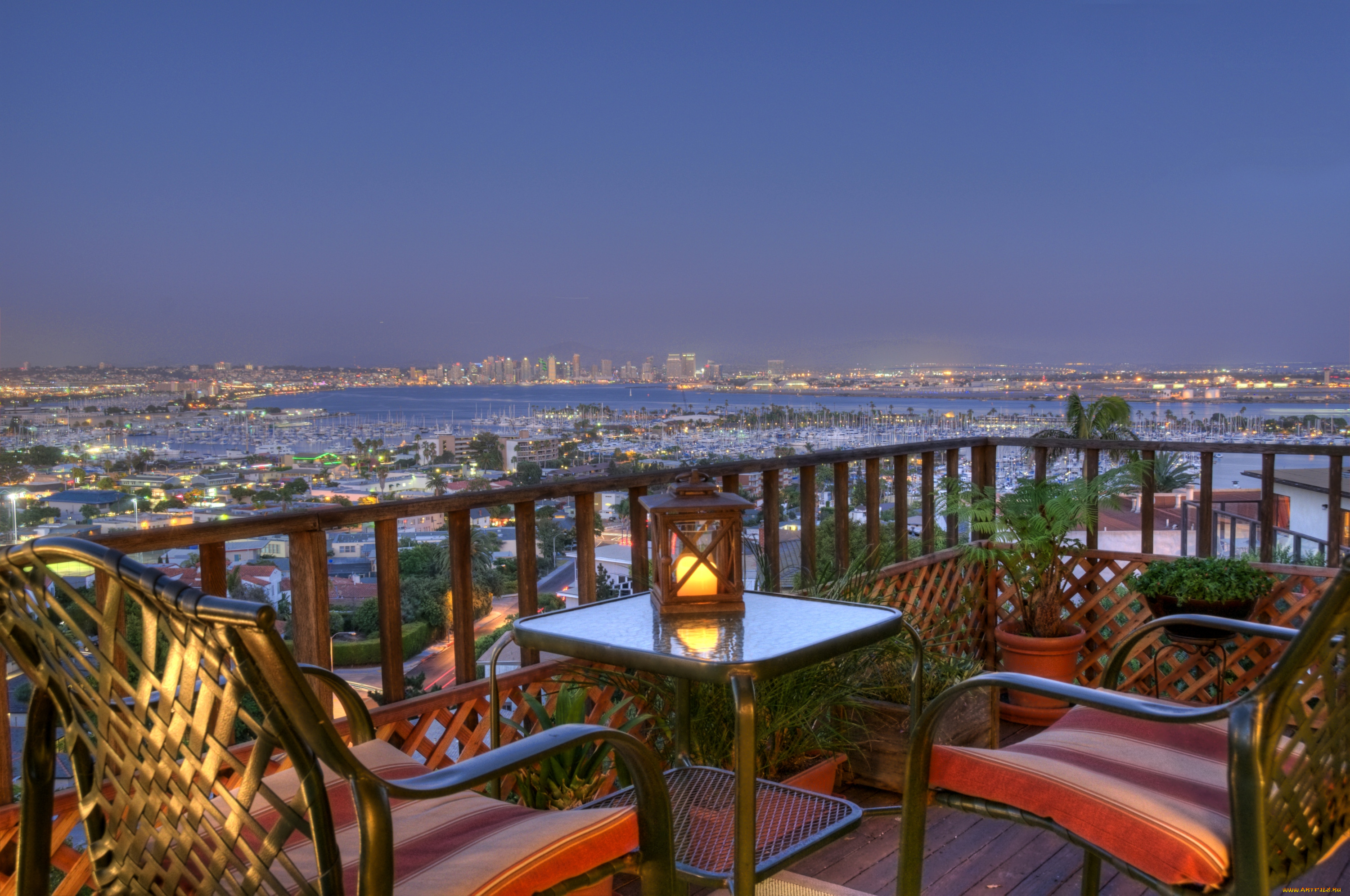 интерьер, веранды, террасы, балконы, балкон, столик, панорама