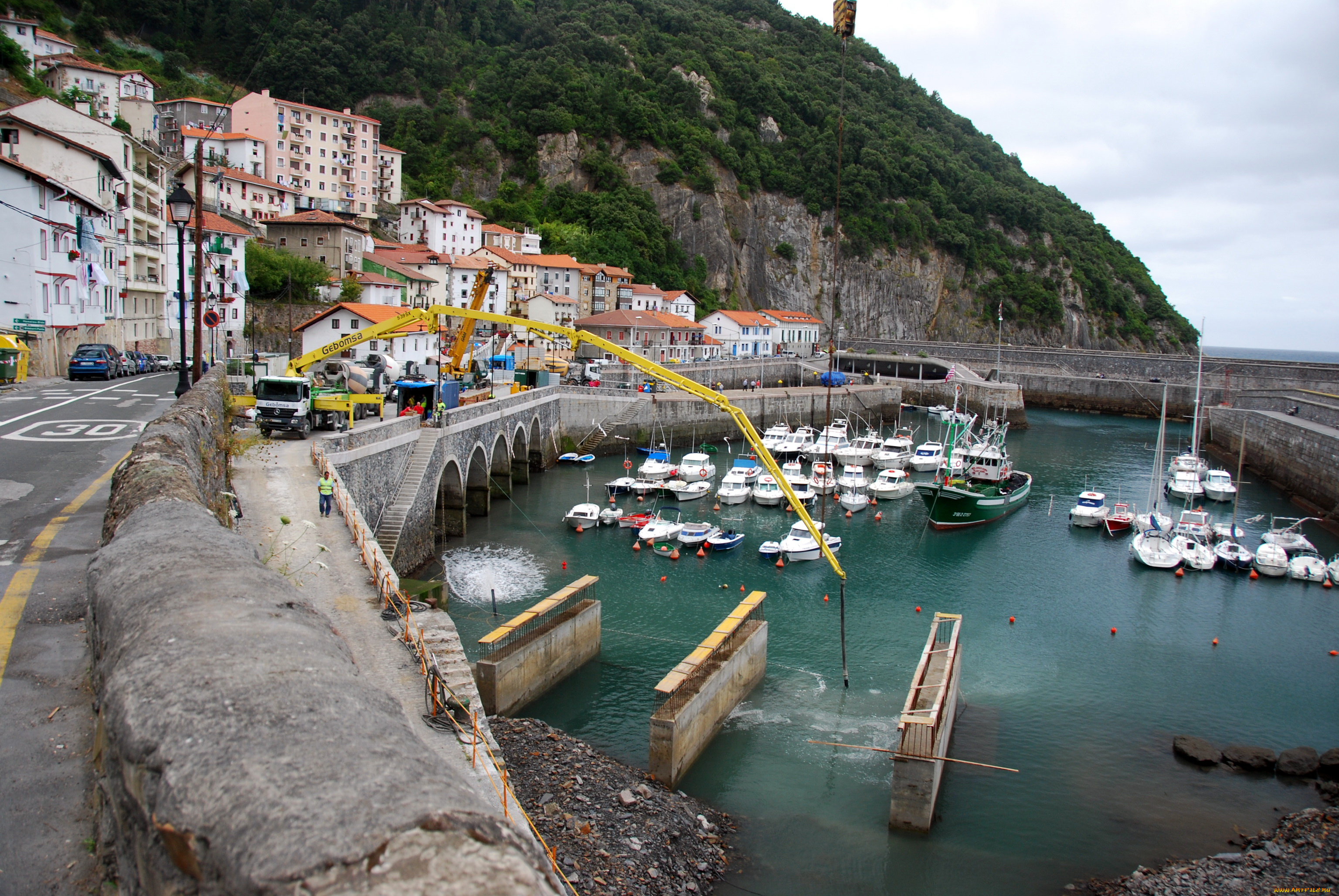 испания, бискайя, elantxobe, города, улицы, площади, набережные, дома, море, набережная
