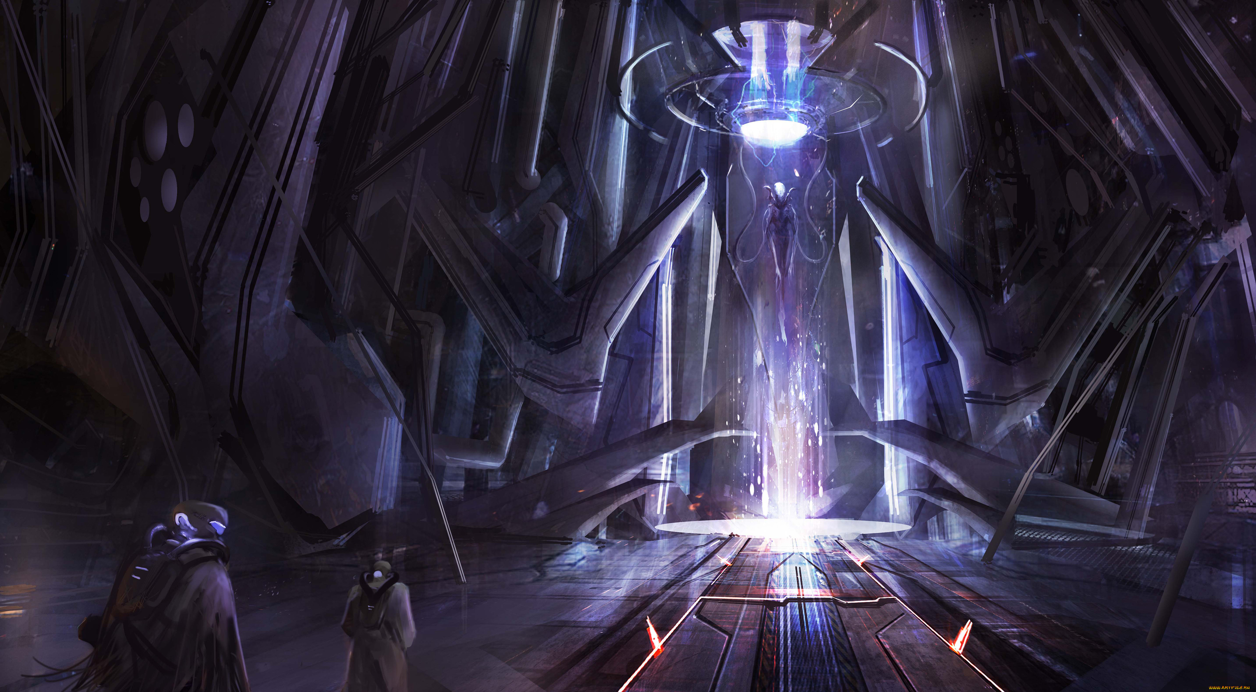 фэнтези, существа, молния, свет