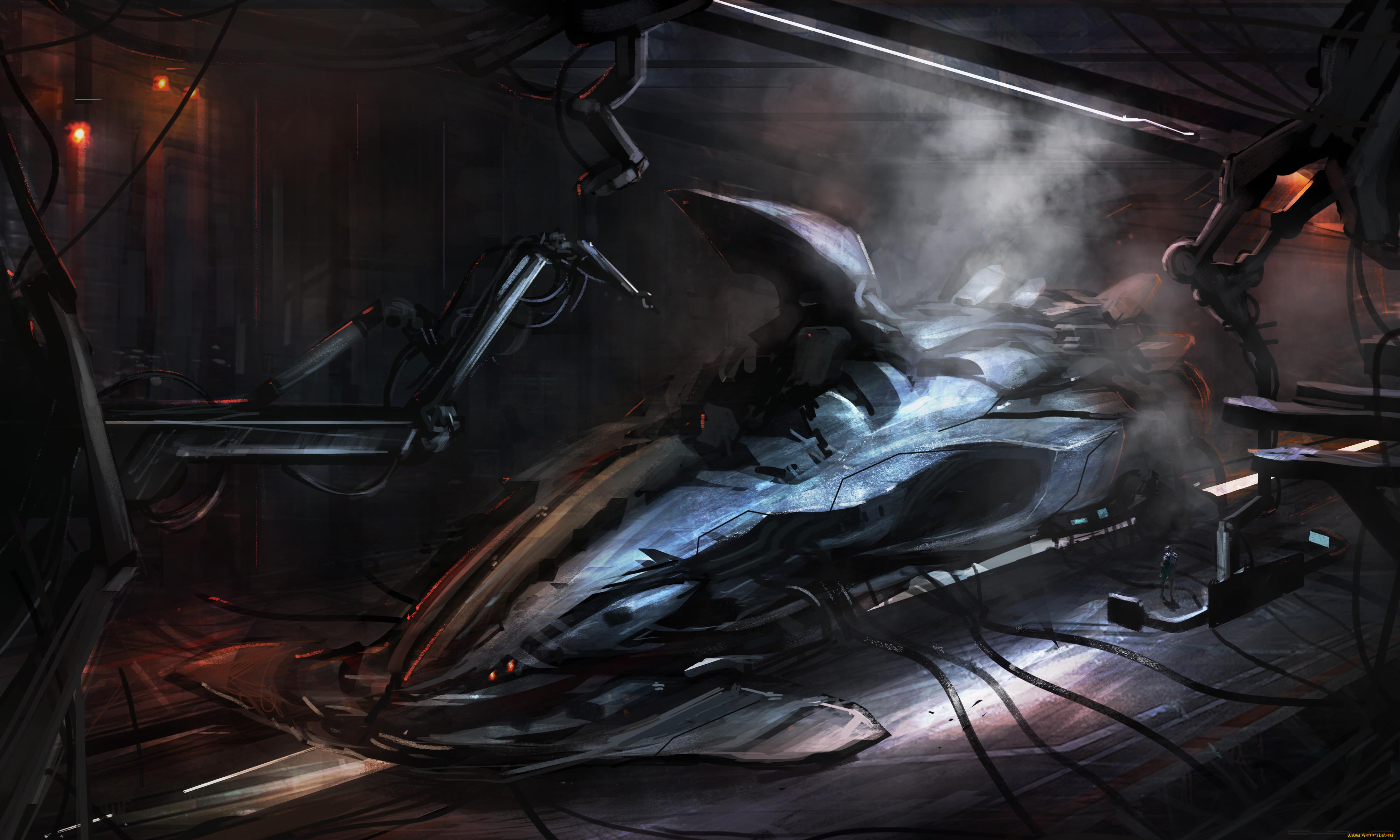 фэнтези, космические, корабли, звездолеты, станции, кабина