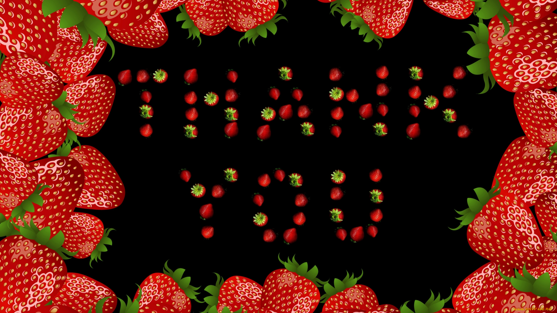 векторная, графика, еда, клубника