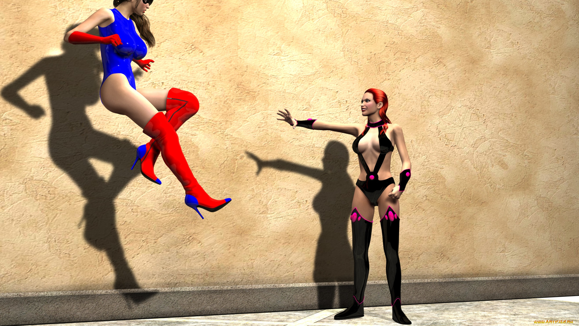 3д, графика, фантазия, , fantasy, поза, фон, взгляд, девушки