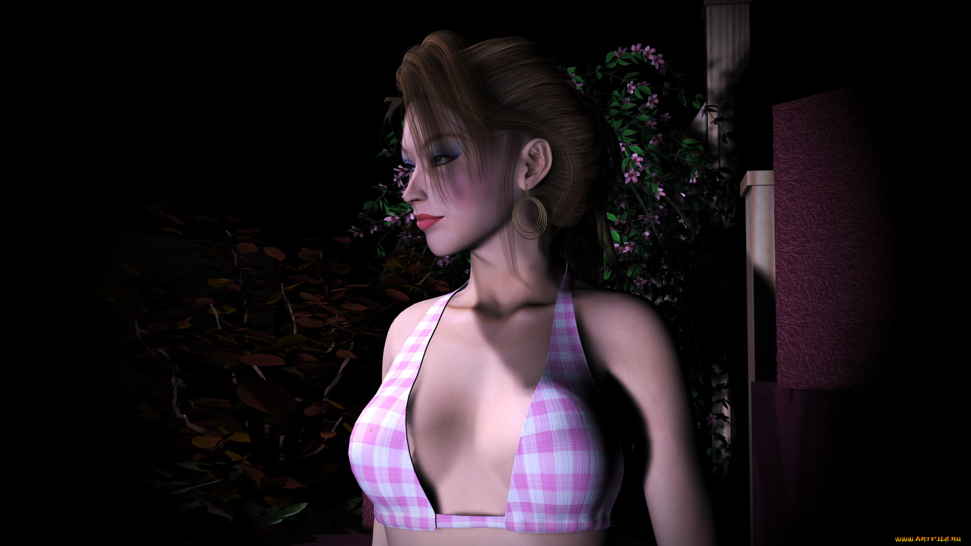 3д, графика, люди, , people, взгляд, фон, девушка