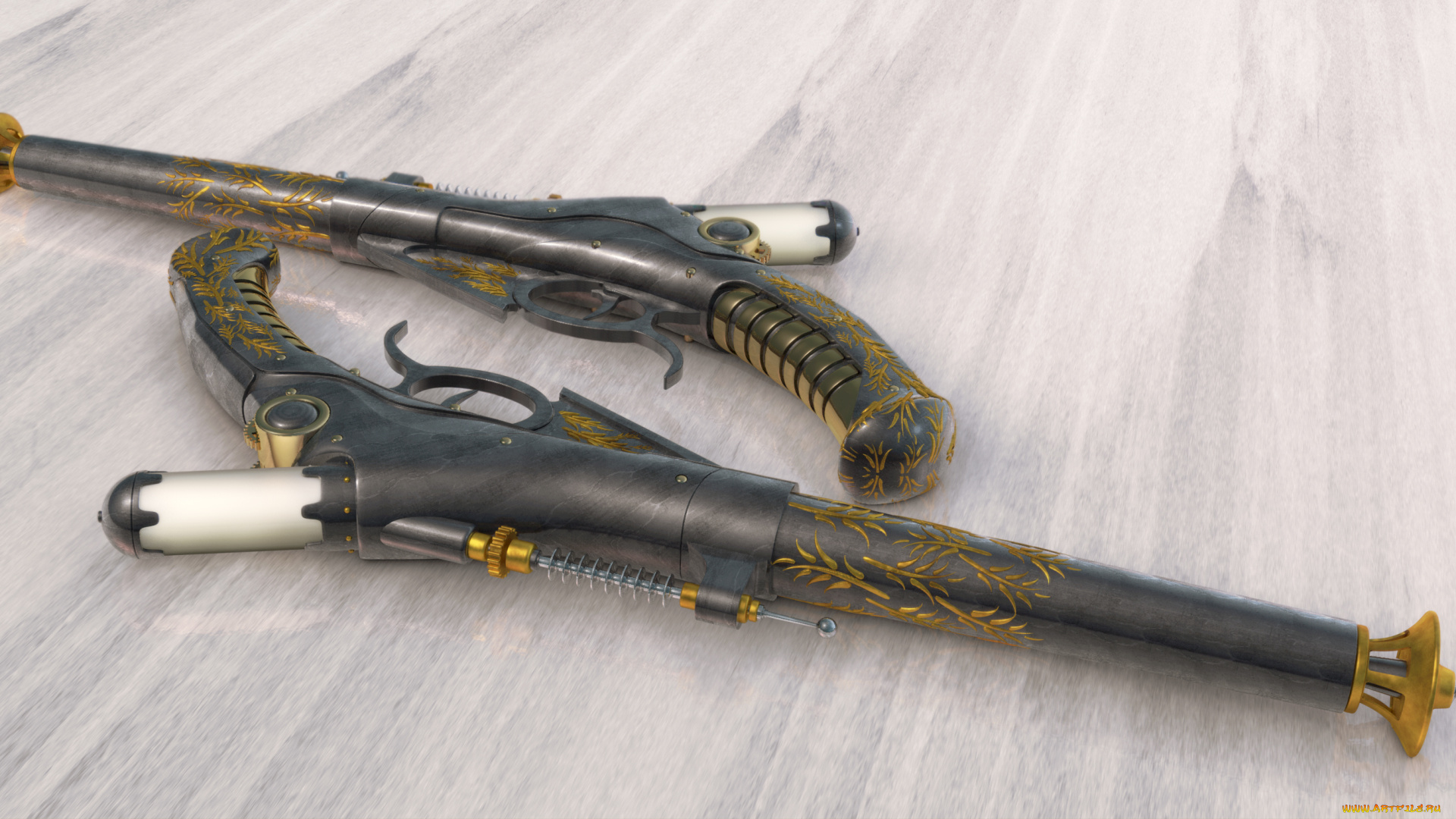 3д, графика, моделирование, , modeling, пистолеты