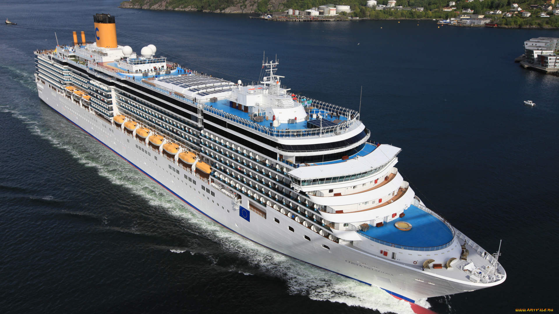 costa, deliziosa, корабли, лайнеры, круизный, лайнер