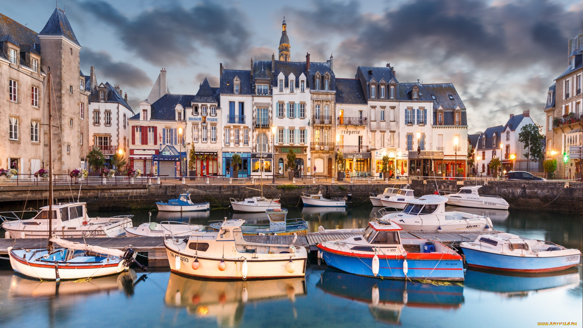 корабли, порты, , , причалы, здания, катера, набережная, причал, лодки, франция, ле, круазик, гавань, france, le, croisic