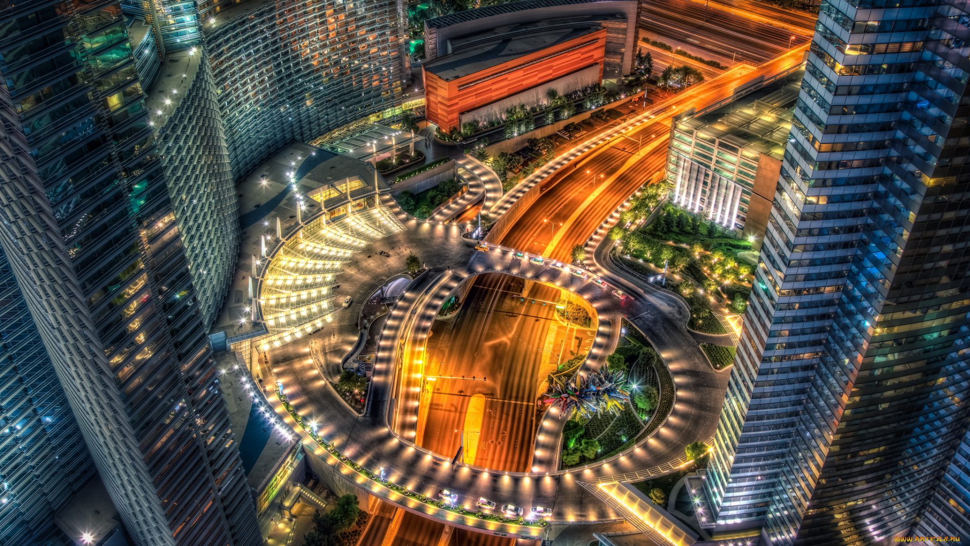 las, vegas, city, center, города, лас-вегас, , сша, казино, отели, ночь, огни