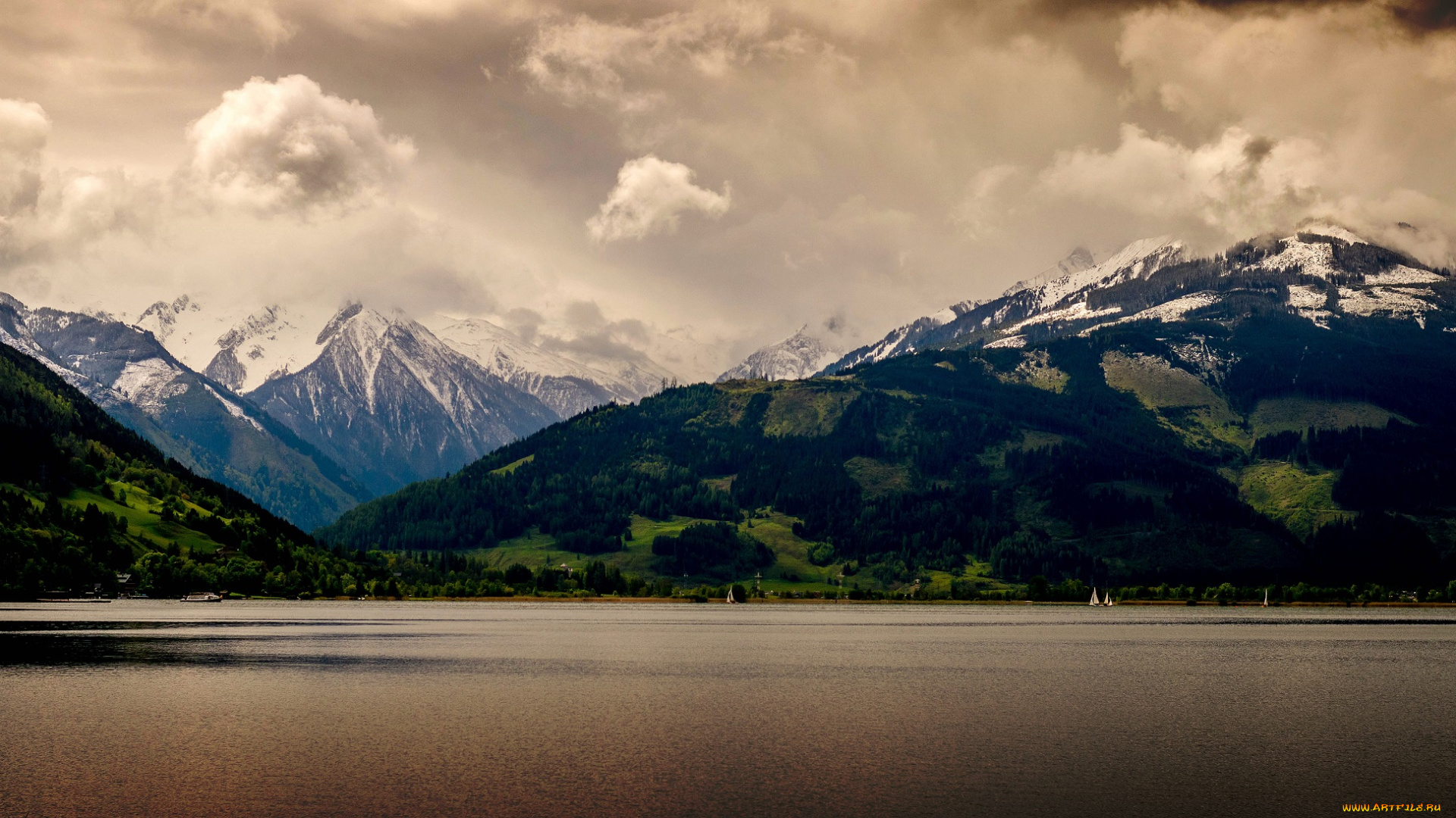 природа, реки, озера, озеро, горы, пейзаж