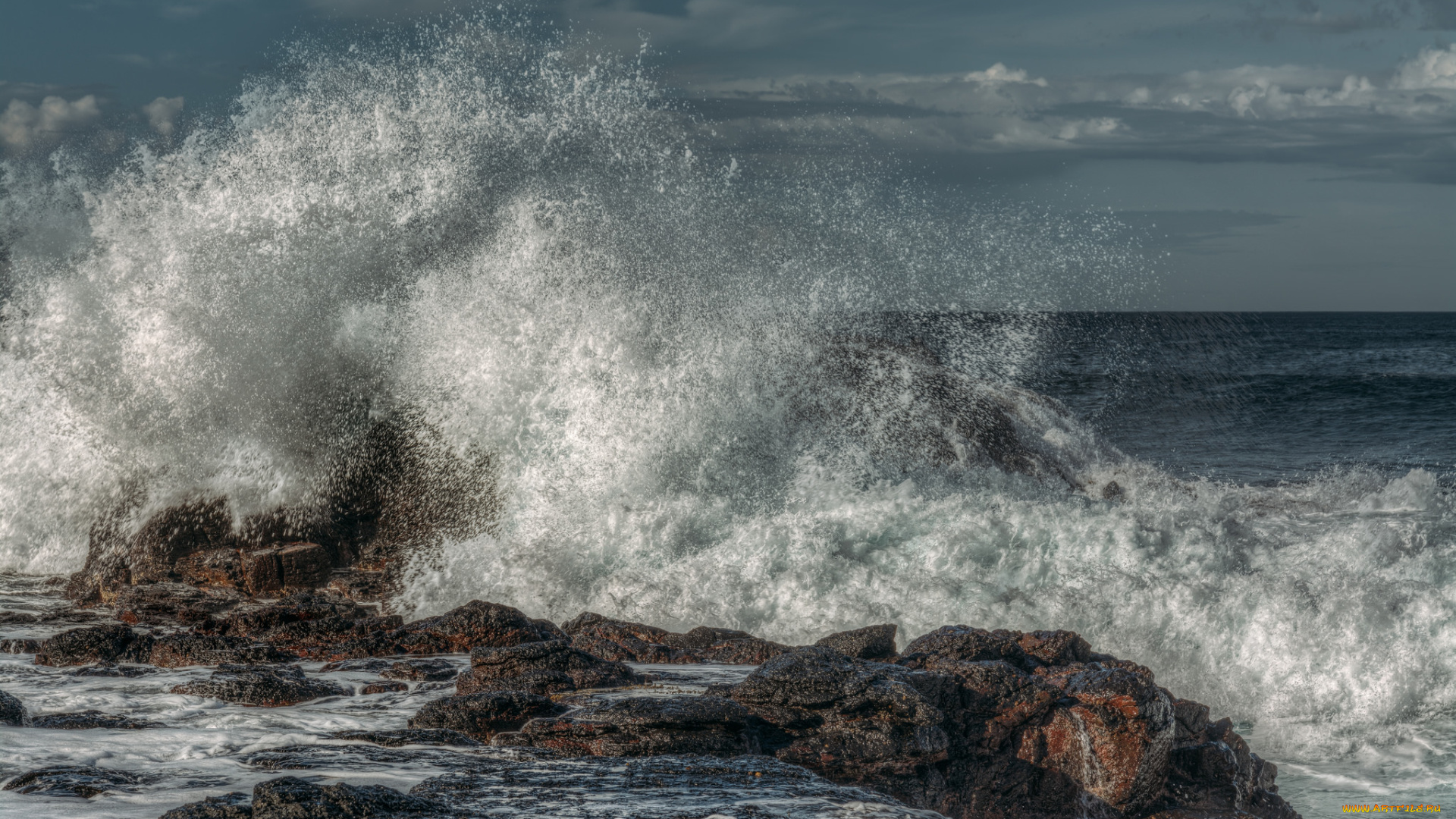 природа, стихия, прибой