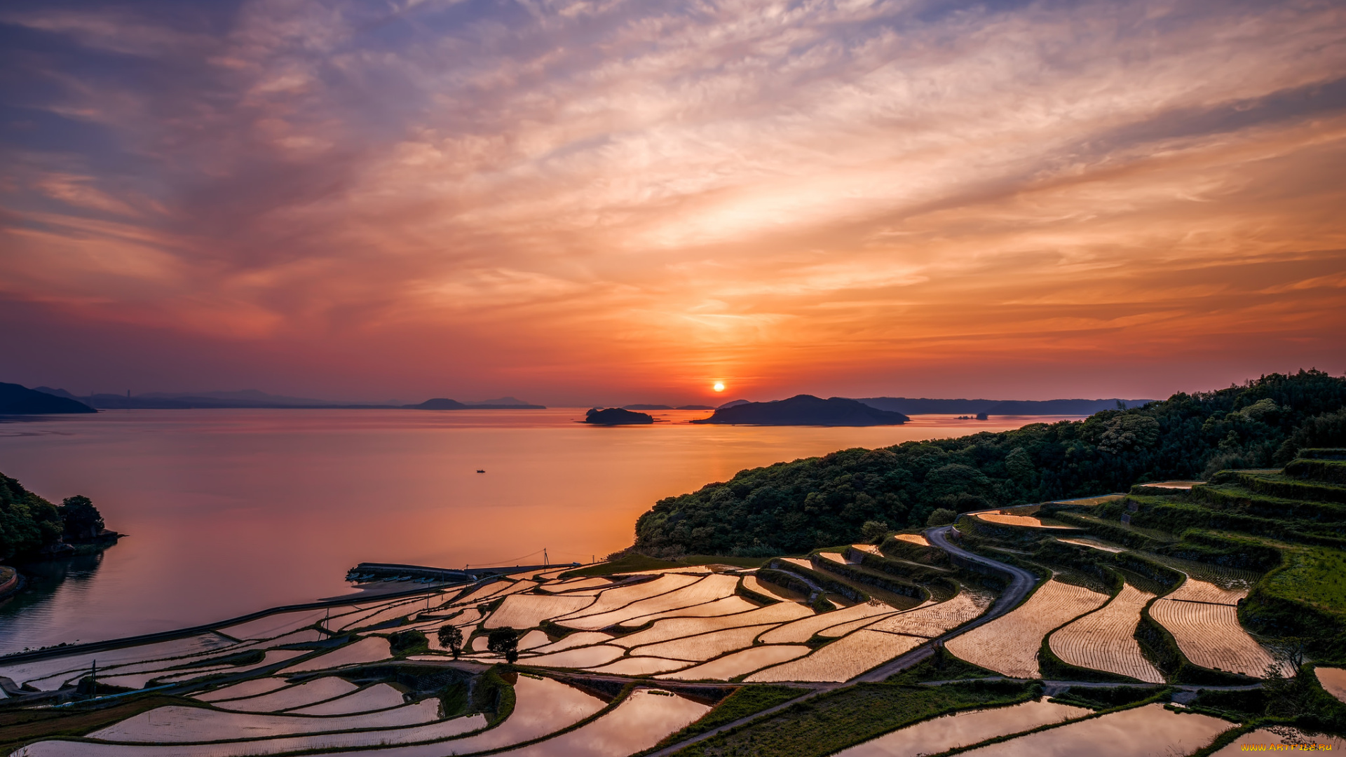 природа, восходы, закаты, море, небо, закат, облака