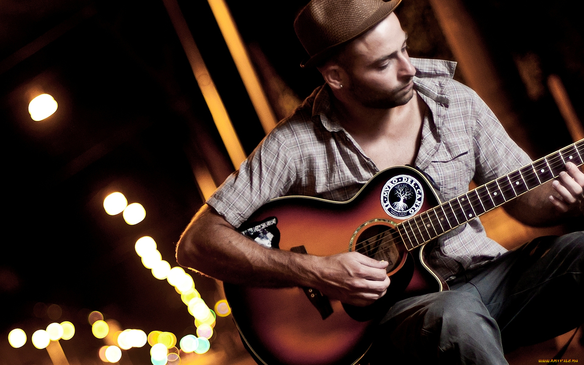 музыка, -, другое, человек, улица, гитара