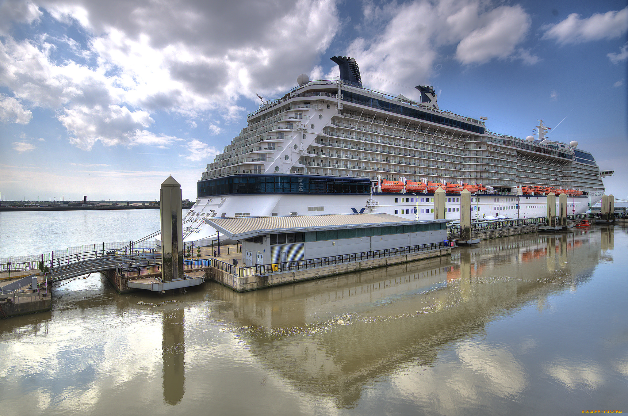 celebrity, silhouette, корабли, лайнеры, круиз, причал, океанский, лайнер