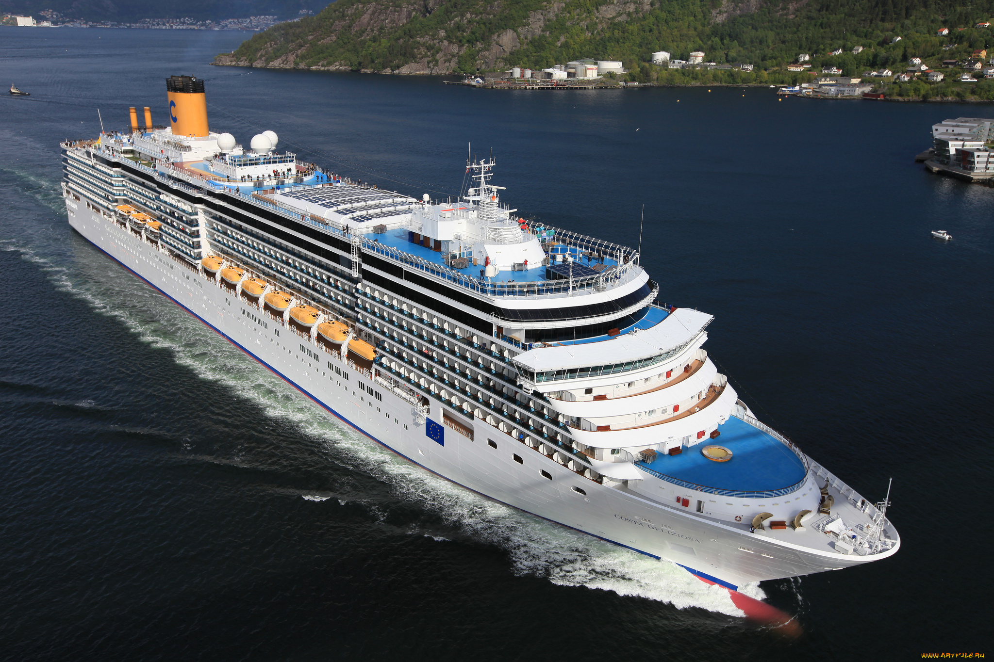 costa, deliziosa, корабли, лайнеры, круизный, лайнер