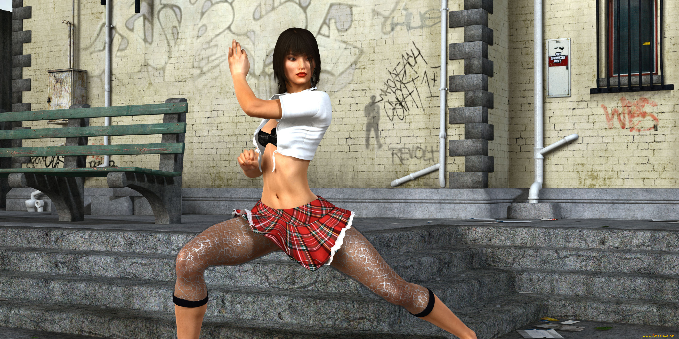 3д, графика, люди, , people, девушка, взгляд, фон, поза