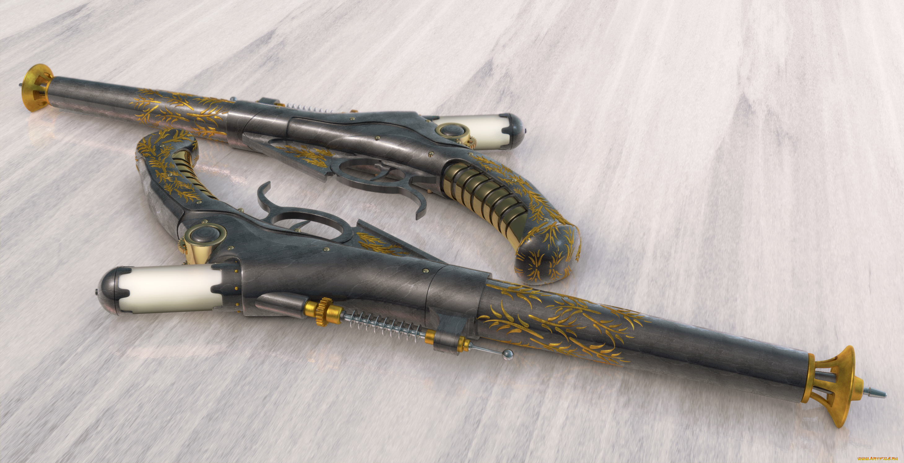 3д, графика, моделирование, , modeling, пистолеты